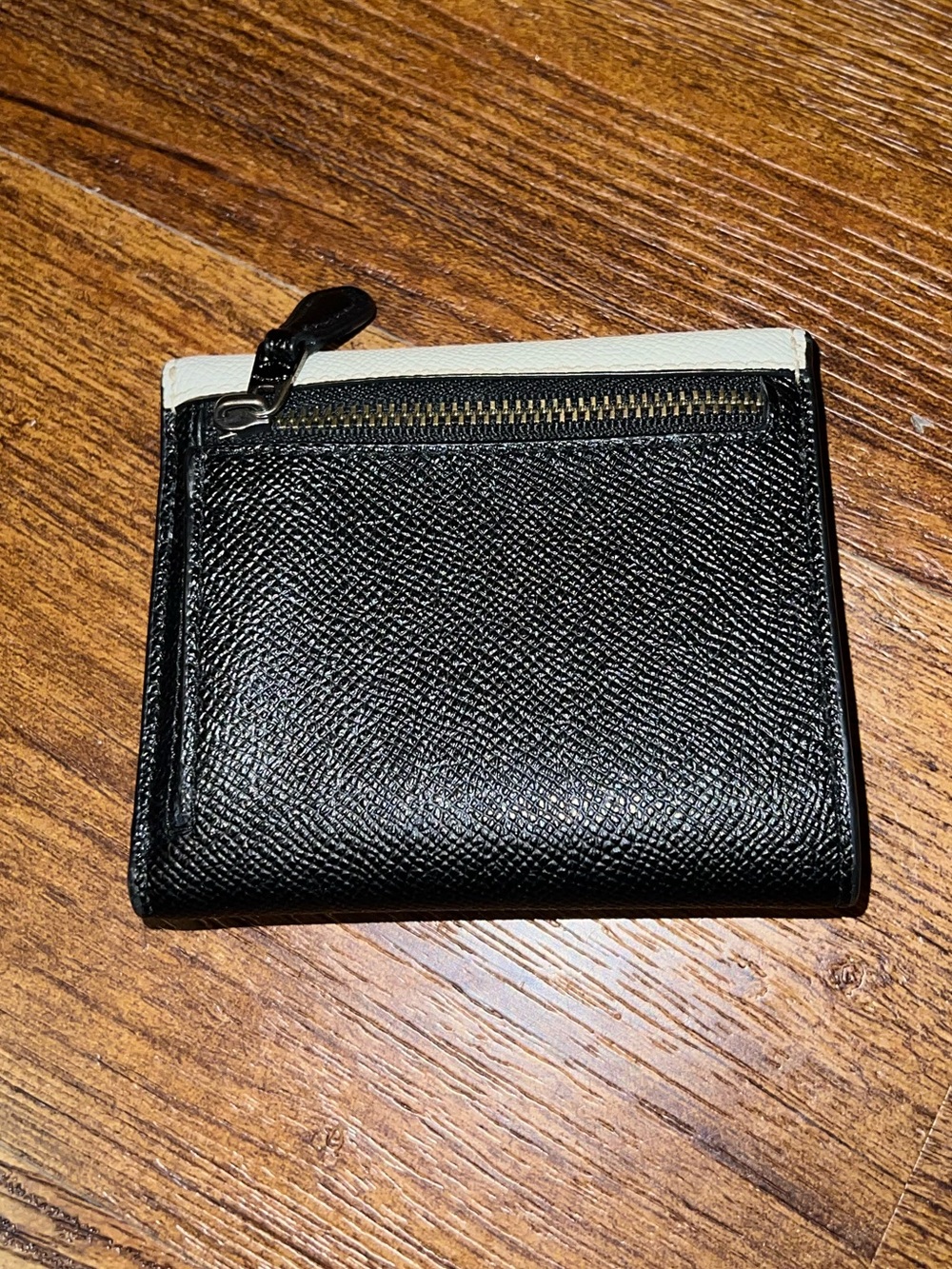 Coach Luxury Colorblock Black White Leather Chic Pink Trifold Wallet Preppy Y2K - Picture 4 of 9